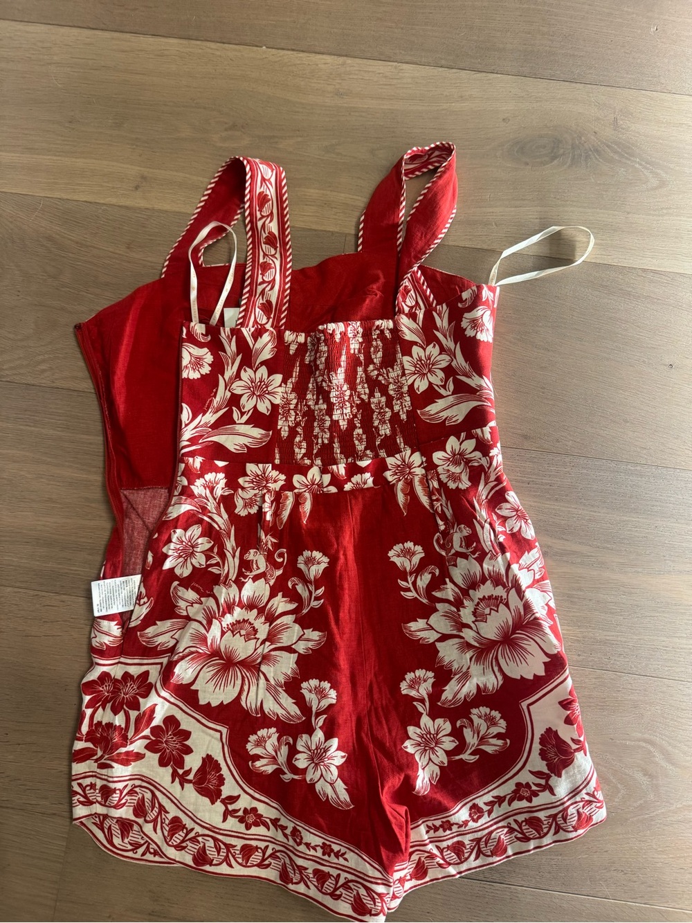 FARM Rio Red and Cream Floral Tie-Waist Dress - Picture 3 of 3